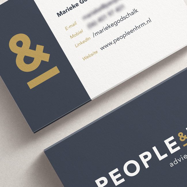 Studio Brandmerk Duiven | ontwerp visitekaartje People & HRM Groessen
